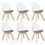 HJ STORE Lot De 6 Chaise Transparente Scandinave Pour Salle A Manger