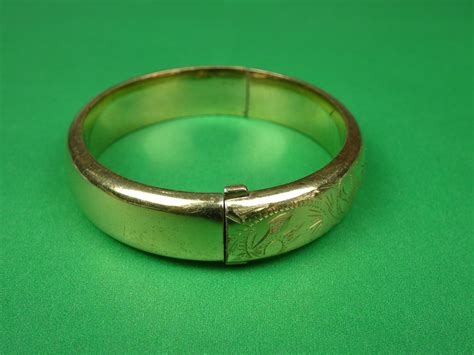 Vintage Victorian Style Excalibur 12ct Rolled Gold Bangle Bracelet