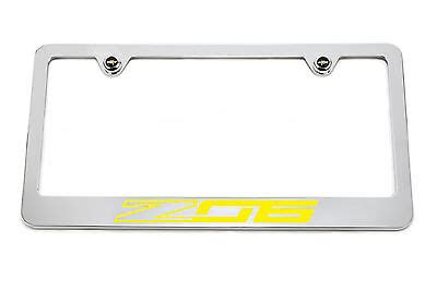 Chevrolet C Corvette Z Chrome Engraved License Plate Frame Logo