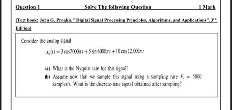 Solved Text book: John G. Proakis," Digital Signal | Chegg.com