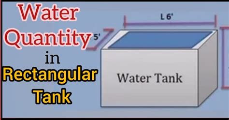 How To Calculate Rectangular Water Tank Capacity Rectangular Water