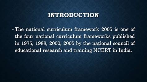 Ppt On National Curriculum Framework Ppt