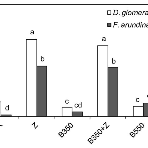 Yields Of Aboveground Biomass Of Tall Fescue F Arundinacea And