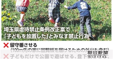 「留守番も虐待」条例改正案、提出は自民埼玉県議団 団長の発言詳報 埼玉県 ：朝日新聞デジタル