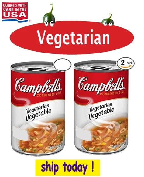 Campbells Vegetarian Vegetable Soup 105 Oz 298 G Campbells Soup Campbells Usa Bundle Of 2