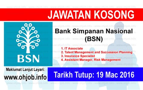 Job Vacancy At Bank Simpanan Nasional Bsn Jawatan Kosong Kerajaan