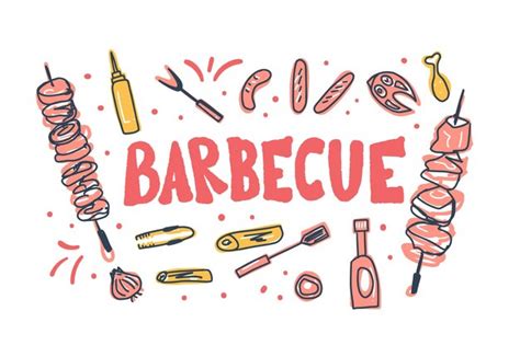 Composici N De Barbacoa Con Texto Dise O Vectorial Vector Premium