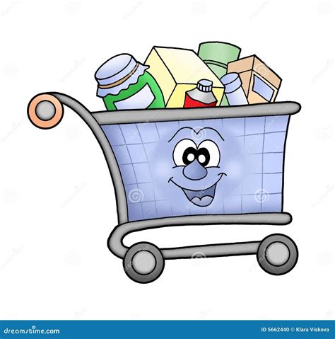 Shopping cart happy stock illustration. Illustration of happy - 5662440