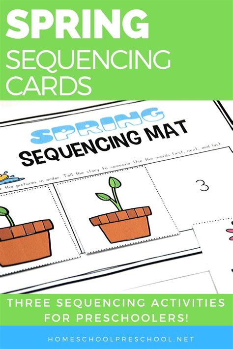 Free Printable Spring Sequence Cards For Preschoolers Sequencing