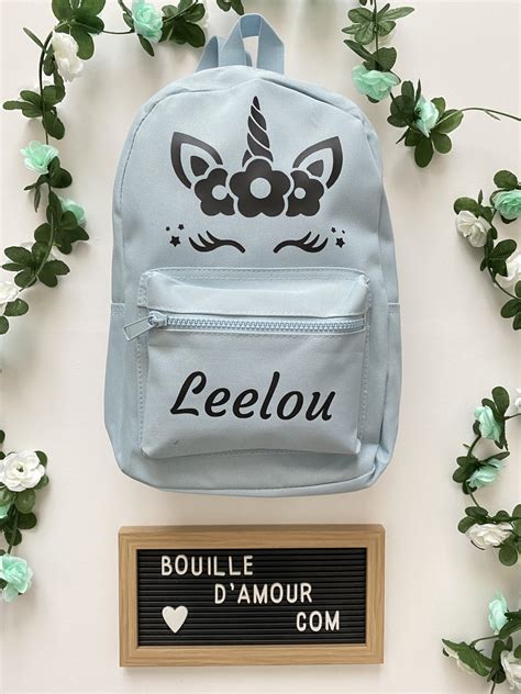 Sac Dos Enfant Personnalis Licorne Bouille D Amour