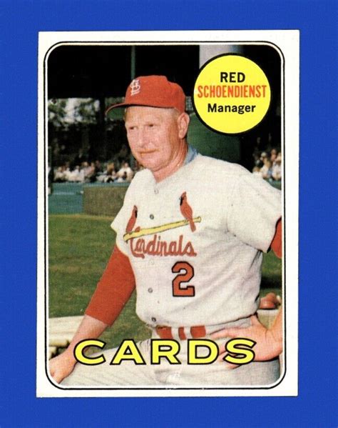 1969 Topps Set Break 462 Red Schoendienst Ex Exmint Gmcards Ebay