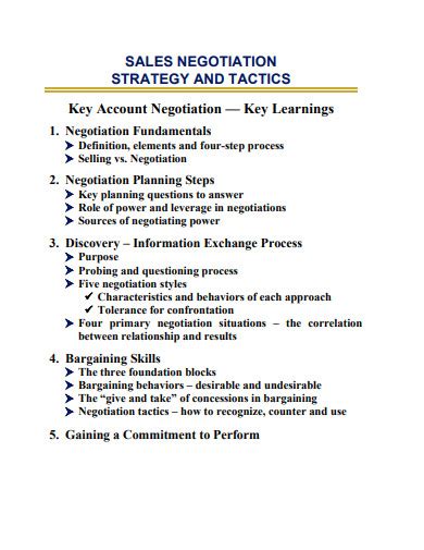 Examples Of Negotiation In Negotiation