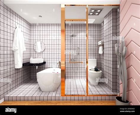 3d Render Of Luxury Bathroom Stock Photo Alamy