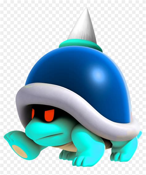 Mario Maker Blue Spike Top Super Mario Blue Turtle Hd Png Download