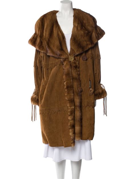 Fendi Vintage Late S Early S Fur Coat Neutrals Coats