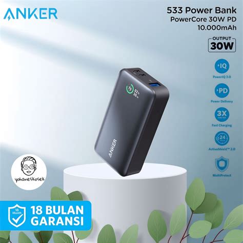 Jual Anker 533 Powerbank 10000mAh PowerCore 30W 25W PD PPS 3 Port