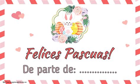 Felicitaciones Personalizadas De Pascua Conejos Felices Pascuas De