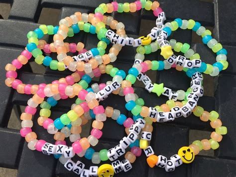 Kandi Bracelets10 Random Kandi Single Lot Stretch Bracelet Ebay