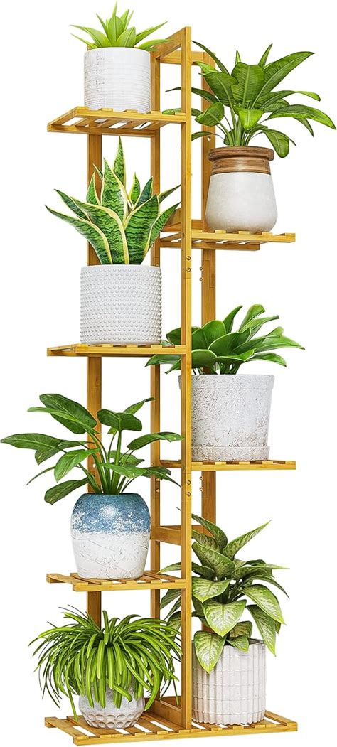 Bamworld Plant Stand Indoor Bambus Tier Potted Plant Stands For