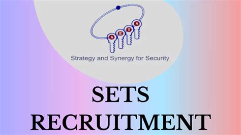 SETS Recruitment 2024 Project Associates Project Assistant