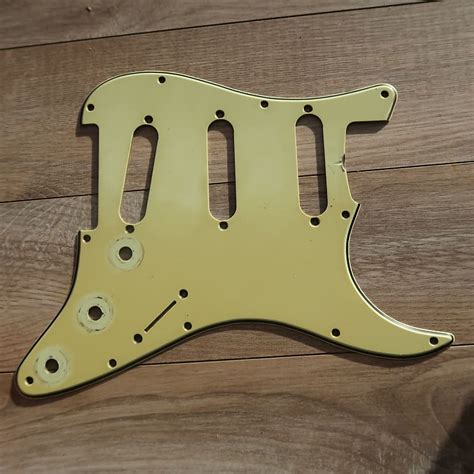 Fender Stratocaster Pickguard Super Relic Aged Strat 59 Reverb