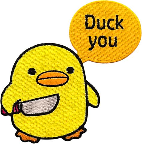 Urbanski Patch Ente Mit Messer Duck You Zum Aufb Geln X Cm