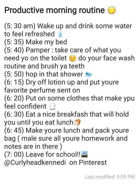 Pin By Aesthetic Bladorian On Idk School Routines Morning Routine