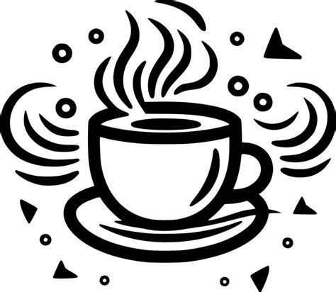 Coffee, Black and White Vector illustration 24141796 Vector Art at Vecteezy