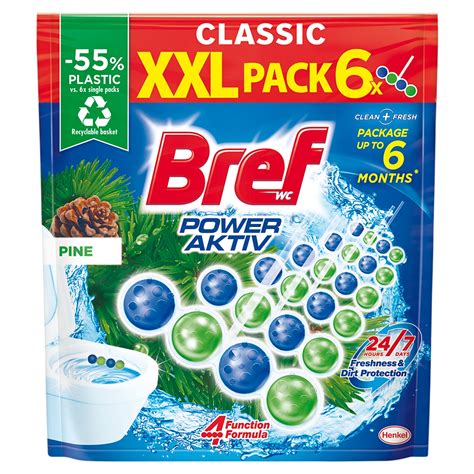 Bref Power Aktiv Pine WC frissítő 6 x 50 g 300 g