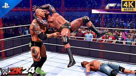 WWE 2K24 Randy Orton VS John Cena VS Batista Hell In A Cell Match