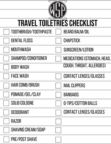 A Guide to Travel Toiletries + FREE Travel Checklist - Wet Shaving Products