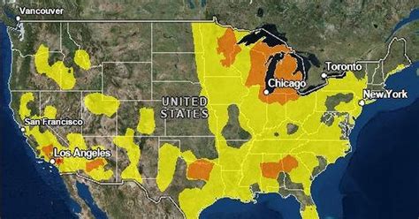 Air Quality Forecast Map Shows Canadian Wildfire Smoke Spread Across