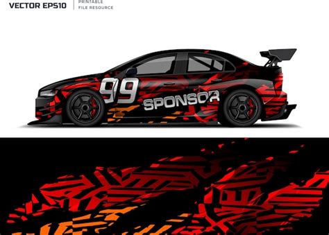 Premium Vector Car Livery Graphic Vector Abstract Grunge Background