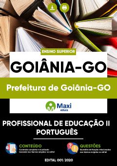 Apostila Prefeitura de Goiânia GO Maxi Educa