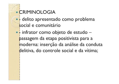 Pdf Criminologia Delito Apresentado Como Problema Social E