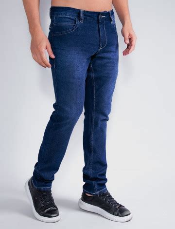 Calça Jeans Atacado Reta Masculina Revanche Rafael Azul Roupas