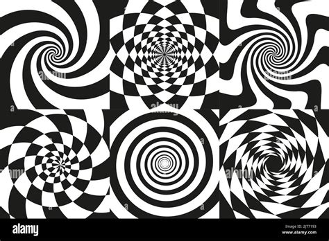 Hypnotic Optical Spirals Background Psychedelic Spiral Images Black