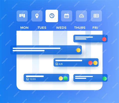 Cronograma de gerenciamento de cronograma de tarefas. ilustração