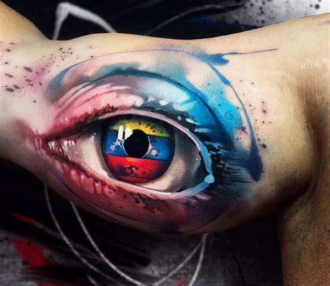 Watercolor Eyes Tattoo