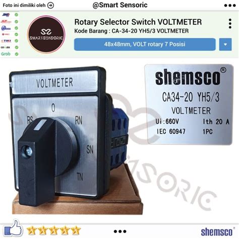 Jual Shemsco Ca Voltmeter Volt Rotary Selector Switch Pos Jakarta