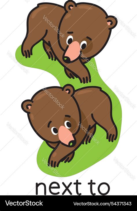 preposition  place bear    vector image