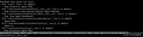 Importerror Cannot Import Name Yolo From Partially Initialized