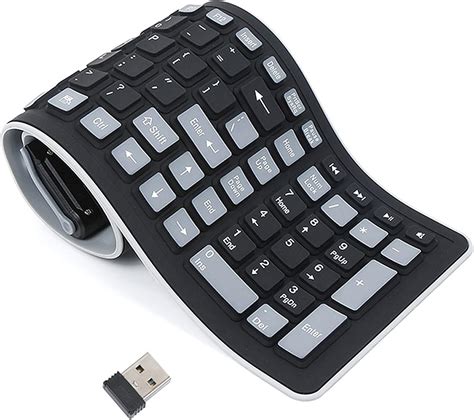 Seaciyan Clavier Sans Fil En Silicone Pliable Et Enroulable En