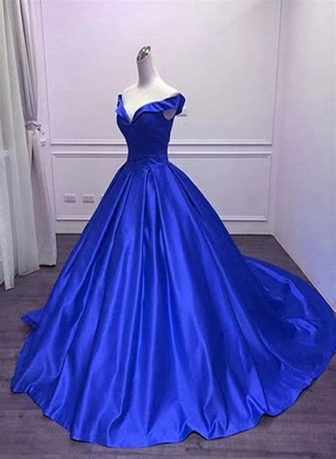 Royal Blue Prom Dresses Off Shoulder · Dressydances · Online Store