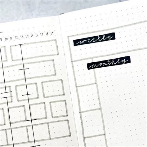 Grid Spacing Cheat Sheet For TN Bujo Set Up