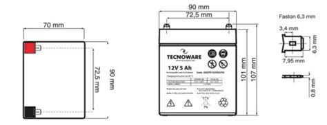 TECNOWARE Lead Sealed Battery 12 V Capacity 7 Ah User Guide