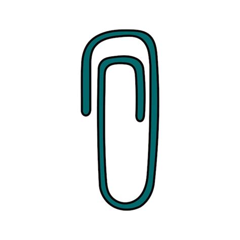 Premium Vector Vector Hand Drawn Paper Clip