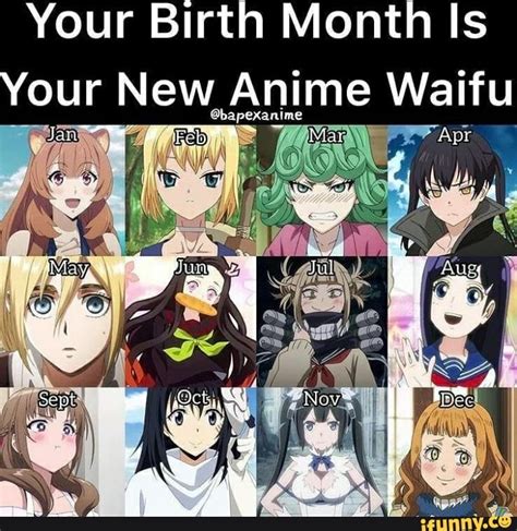 Your Birth Month Is our New Anime Waifu - iFunny