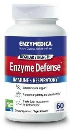 Ферменты, энзимы Defense, Дефенс Энзимедика, Enzymedica, 60 капсул ...