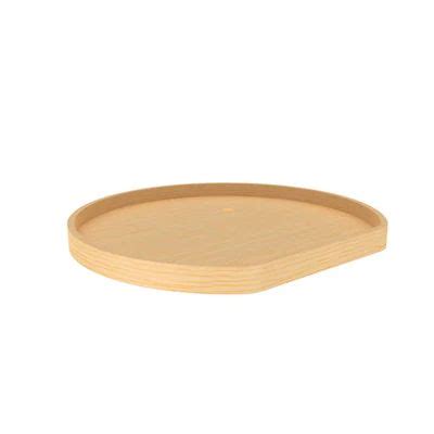 An Empty Wooden Tray On A White Background